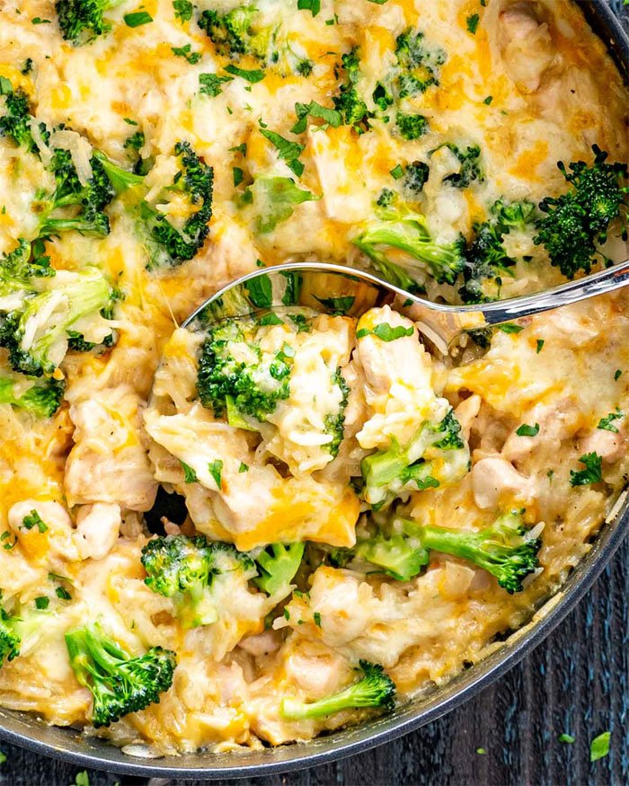 Cheesy Chicken and Broccoli Casserole.